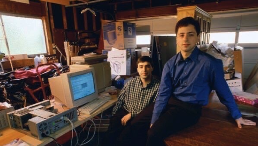 Larry Page and Sergey Brin sitting